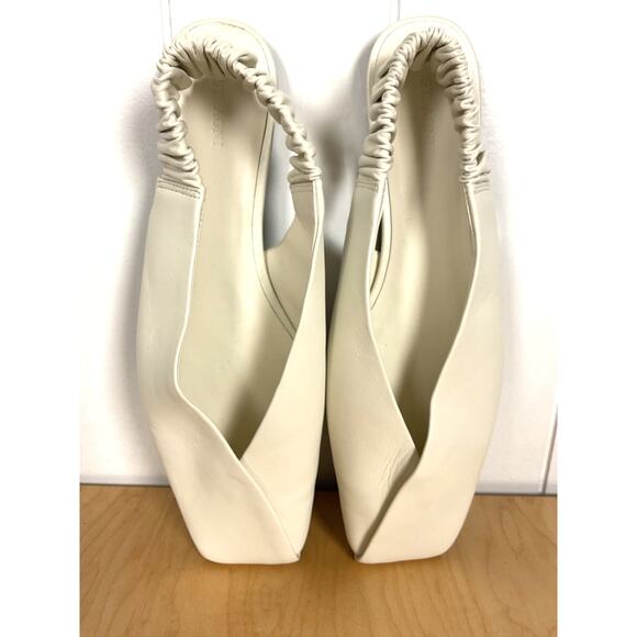 St Agni Envelope Slingback Flats in Tofu Color Size 41 - Picture 2 of 8